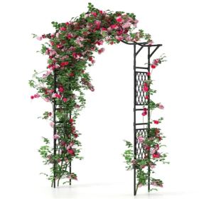 Garden Arch Trellis - PE-Coated Metal, 67"x15.5"x83" Plant Support For Climbing Vines (Option: defaulttitle)