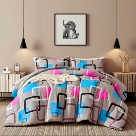 3pcs duvet cover set king (duvet cover*1+Pillowcase*2) Extremely diverse styles (Style: New Geometry)
