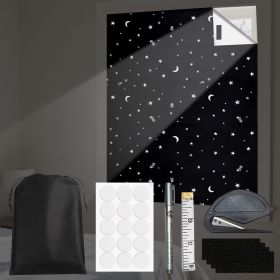 100% Upgraded Blackout Curtains with Cutter Glue Point Line Marker Pen Ruler Loop Tapes and Storag Bag (size: 57x78.7inch)